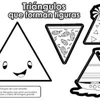 Circulo cuadrado y triangulo para colorear - Imagui