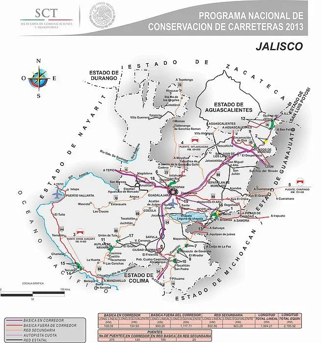 Mapa carretero de jalisco - Imagui