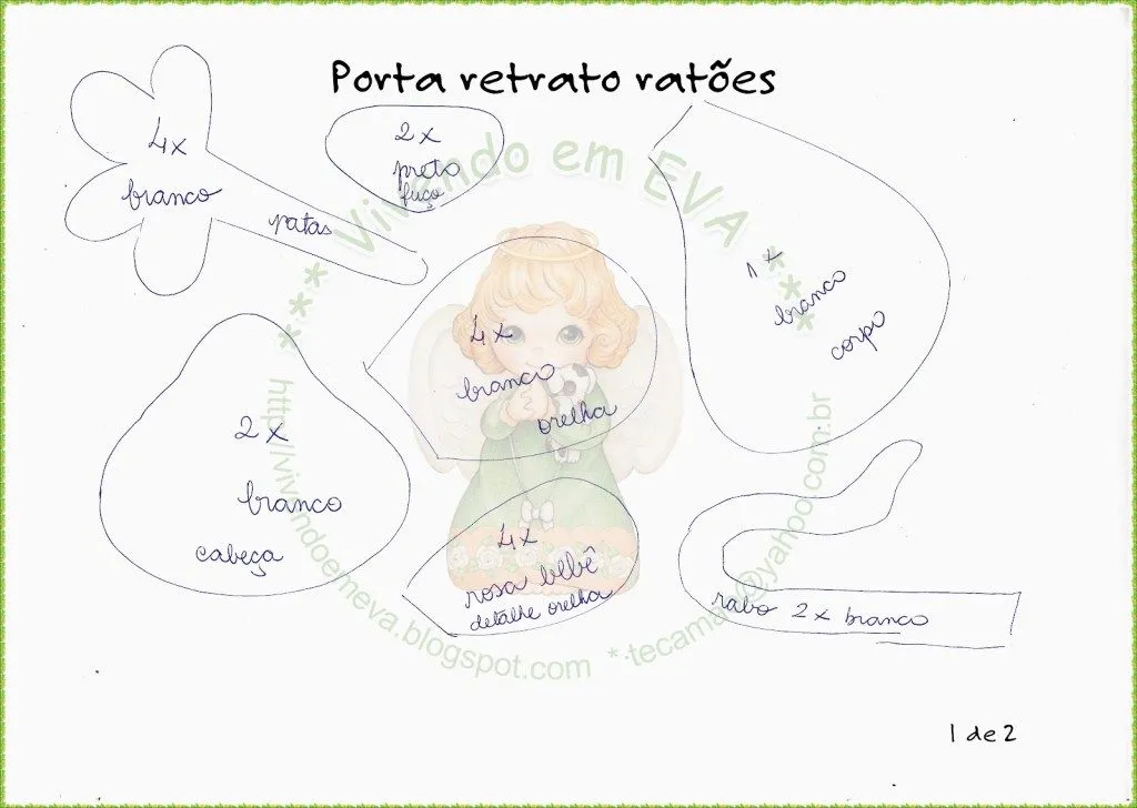 Portarretratos Ratoncitos | Todo en GOMA EVA