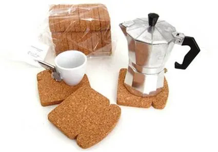 Posavasos con forma de pan de molde « Manualidades