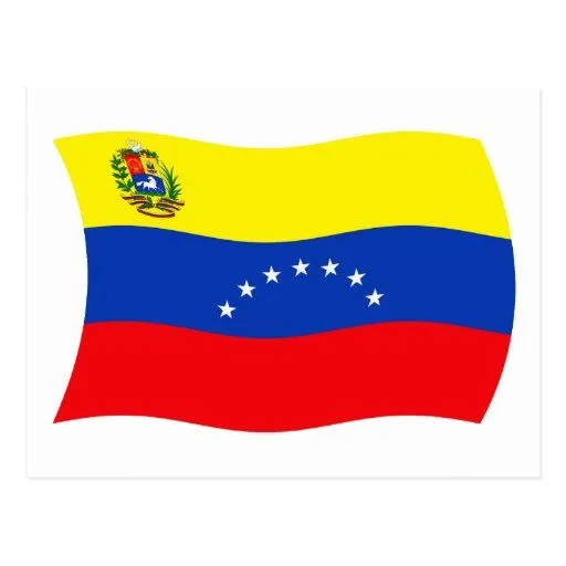 Postal de la bandera de Venezuela de Zazzle.