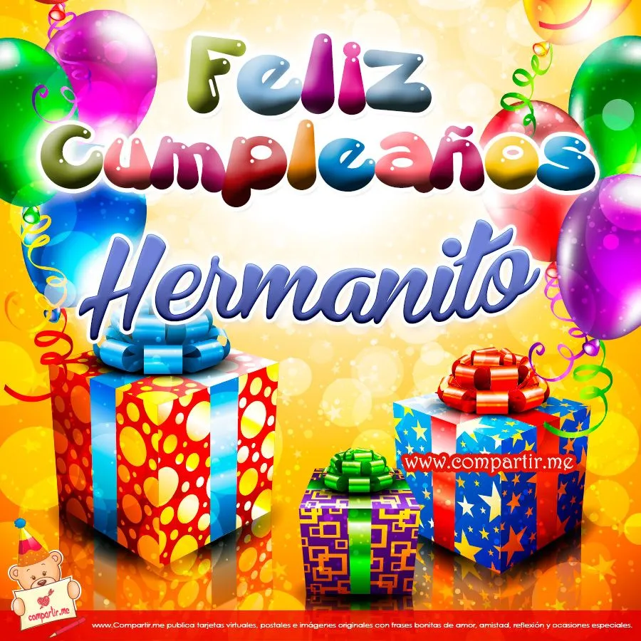 Postal de cumpleaños para mi hermanito | Imágenes para Compartir