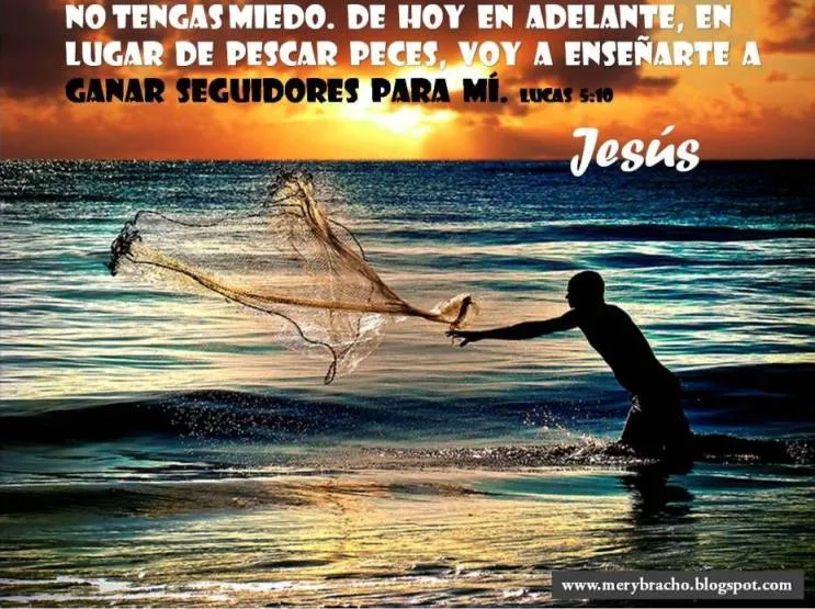 Postal Jesús quiere que seas un pescador de hombres | Entre Poemas ...