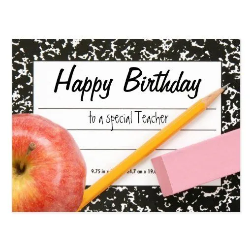 Postal del profesor del feliz cumpleaños de Zazzle.