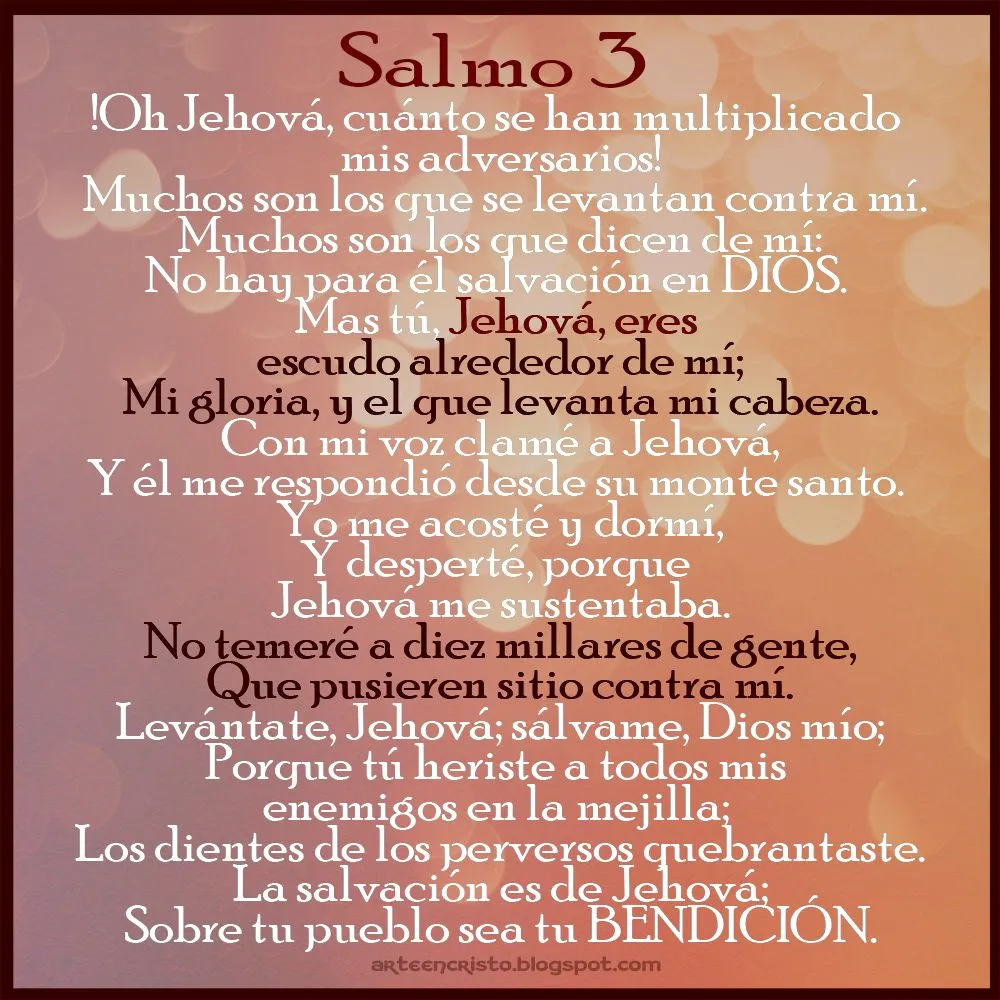 Postales Cristianas Arte en Cristo...: Salmo 3 -