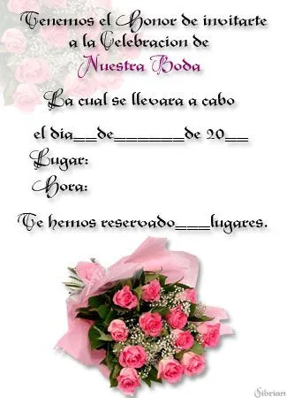 Postales de Invitación para Bodas Gratis