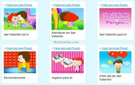 Postales de San Valentín gratis ~ Es la red