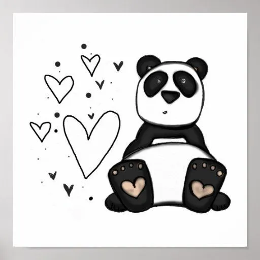 Poster del amor de la panda Vol25 | Zazzle