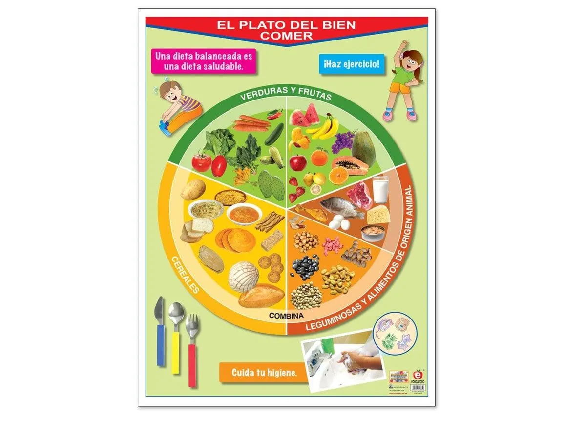 Póster El Plato del Bien Comer — Educatodo