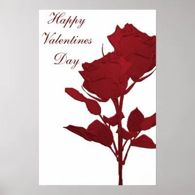 Poster de los rosas rojos de Zazzle.