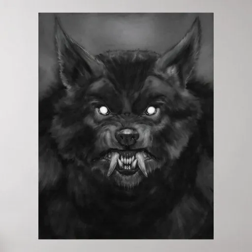 Posters de la cara del hombre lobo" | Zazzle