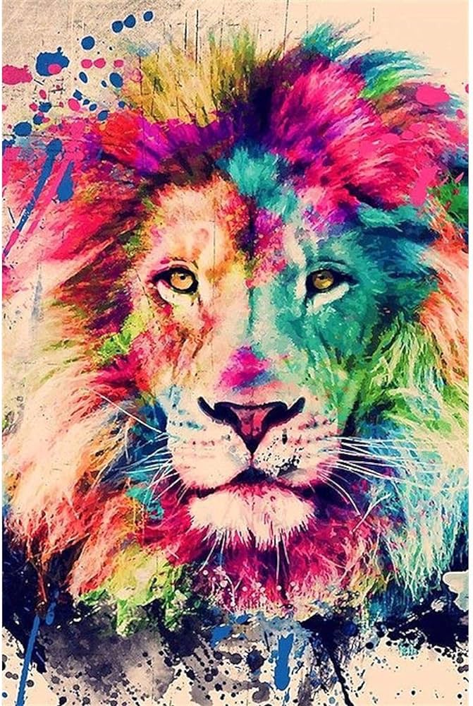 Pósters e impresiones de leones de animales modernos de colores para la  pared de la sala de estar, decoración del hogar, 70 x 90 cm, sin marco :  Amazon.com.mx: Hogar y Cocina