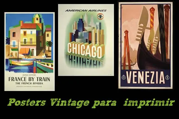 Posters vintage listos para descargar e imprimir : Recursos Gratis ...