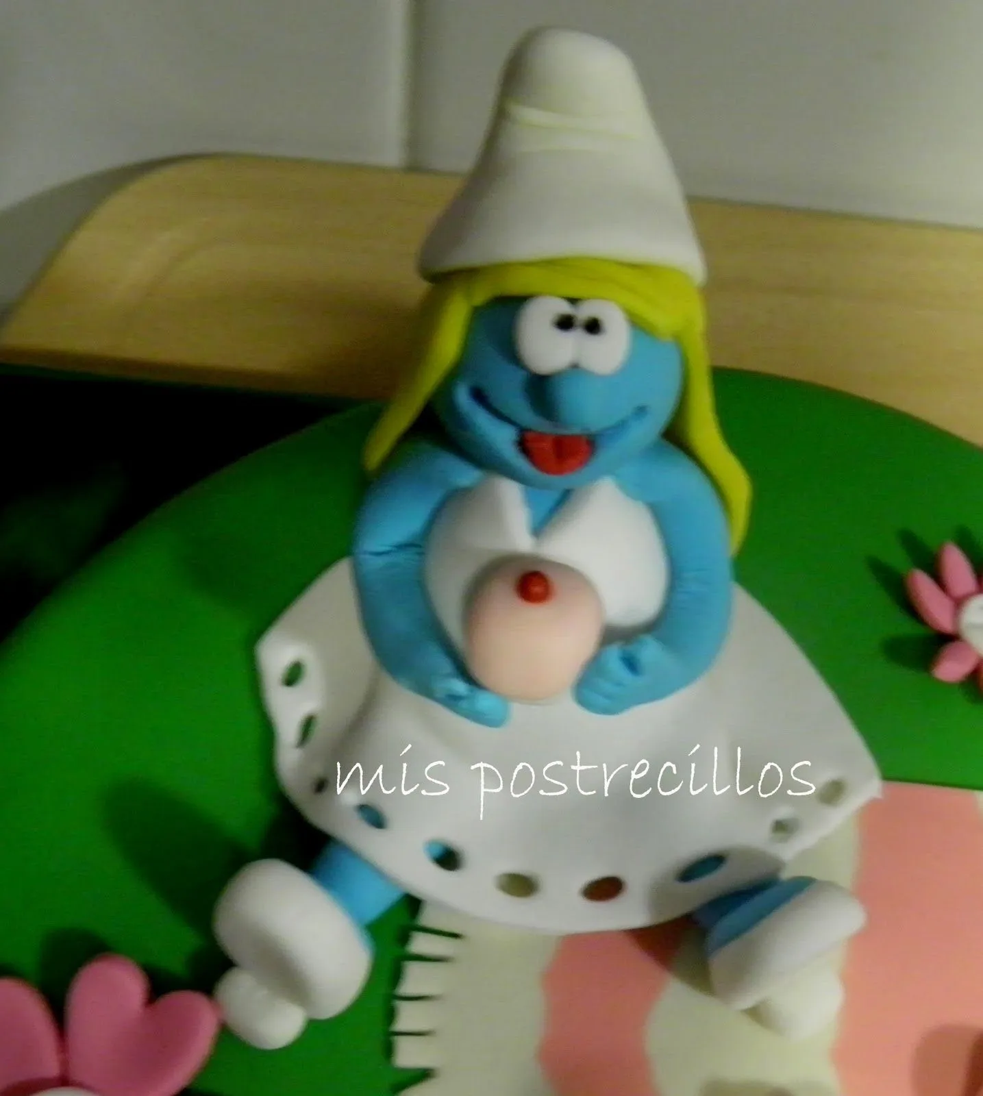 MIS POSTRECILLOS: TARTA DE PITUFOS PARA LIDIA