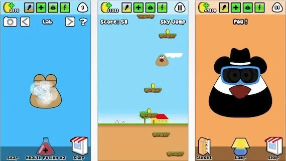 Pou, la mascota virtual de Android da el salto a iOS