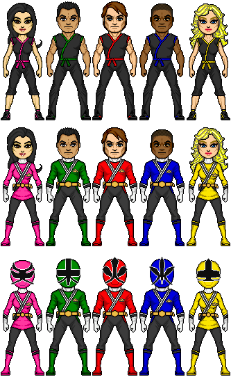 Power Rangers Samurai lineup by ~TheEndlessOne on deviantART