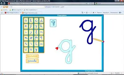 Practicando el trazo de la letra cursiva. para niños