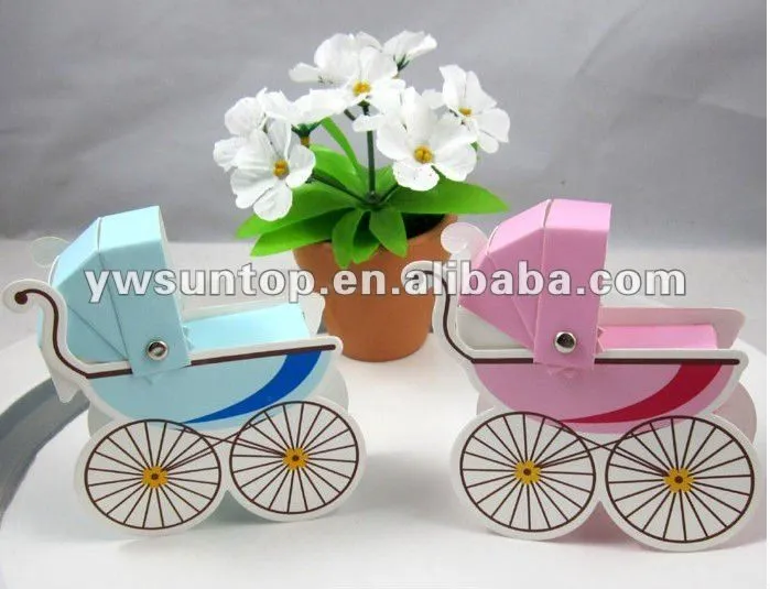 precioso bebé carro de papel caja de dulces para baby shower-Caja ...