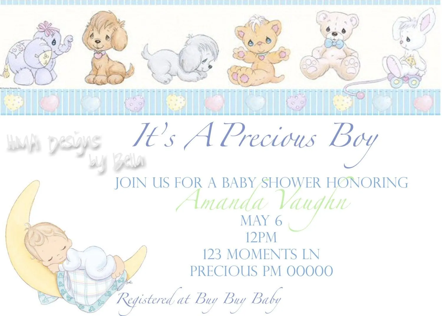 Precious Moments Boy Baby Shower by HMADesignsbyBella on Etsy