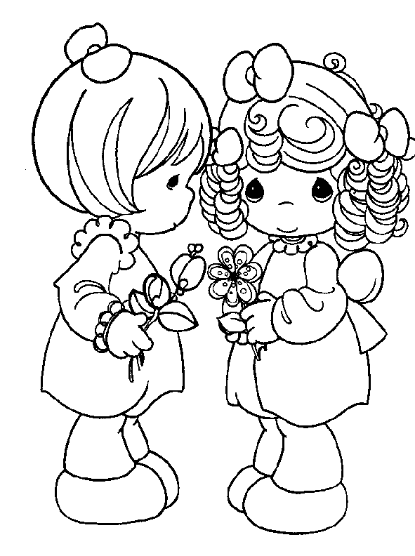 Precious Moments for Love Coloring Pages >> Disney Coloring Pages