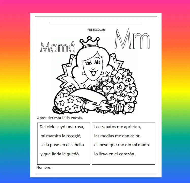 Mi Preescolar: POESÍA A MAMÁ