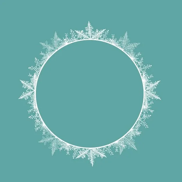 Premium Vector | Frame. round white frame made of snowflakes. perfect for  decorating social networks, photos and text. christmas frame. vector.