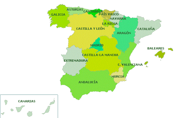 prendiendo en Lieres : Comunidades autónomas