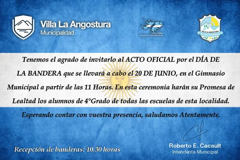 Prensa de la Municipalidad de Villa La Angostura: INVITACION ACTO ...