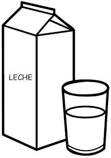 Leche para colorear para niños - Imagui