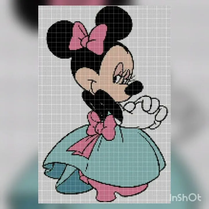 Como preparar el patrón de Minnie Mouse | Aprende punto de cruz paso a paso - YouTube