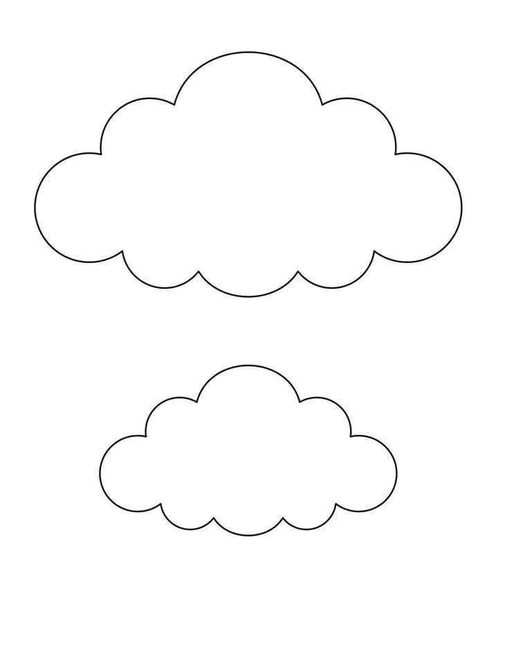 Preschool Diy mobil cielo, plantillas de nubes. | Decoracao chuva de amor,  Molde de nuvem, Molde de lua