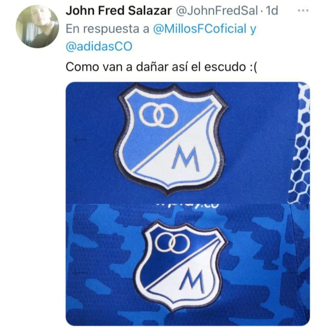 A pocas horas de su presentación, la nueva camiseta de Millonarios ya ha generado varias polémicas - Infobae