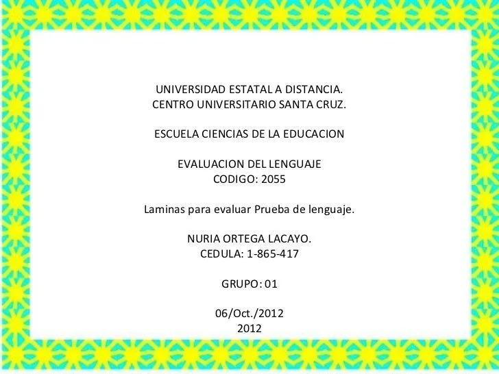 Presentación tarea evaluacion del lenguaje 97 2003