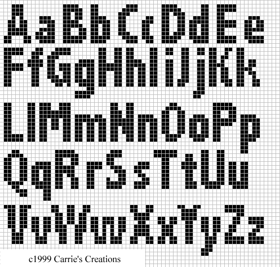 Patrones de letras en punto de cruz - Imagui