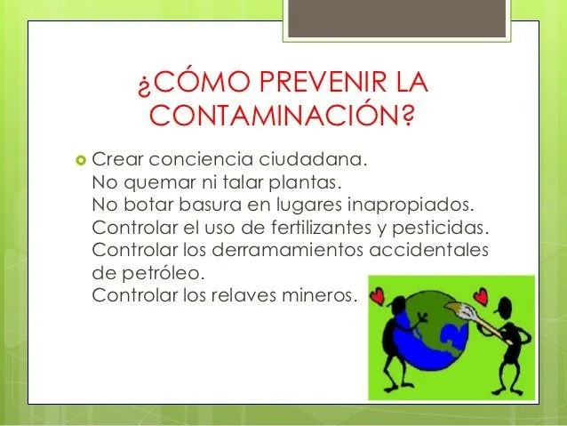 Cómo prevenir la contaminación