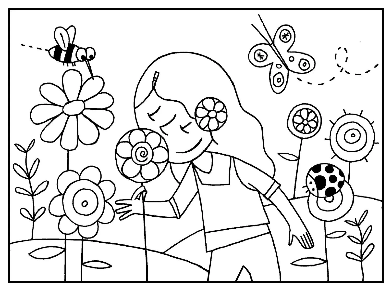Dia De La Primavera Para Colorear Colorear Primavera 8 Dibujos