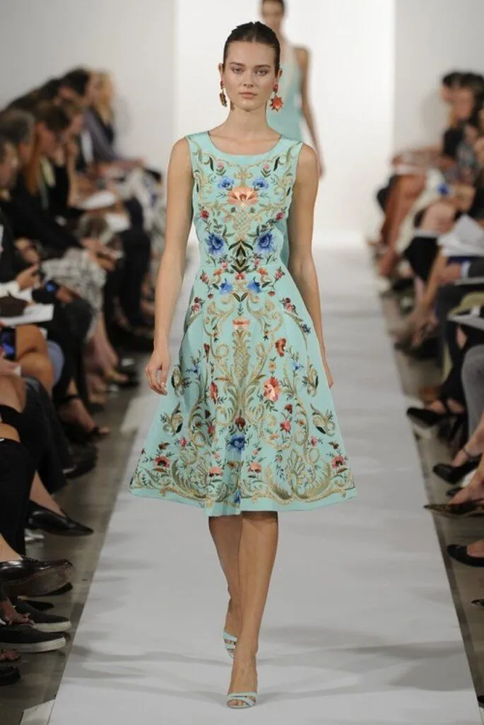 Primavera multicolor: Vestidos de fiesta 2014 de Oscar de la Renta