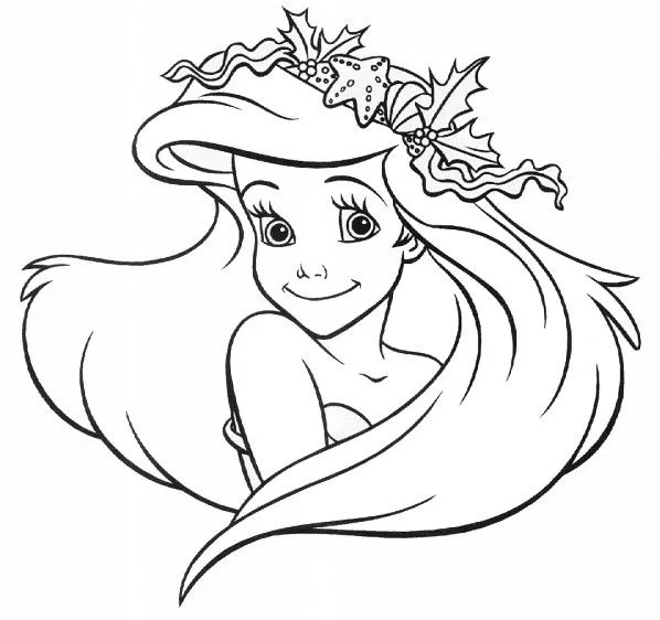 Princesa ariel para pintar - Imagui