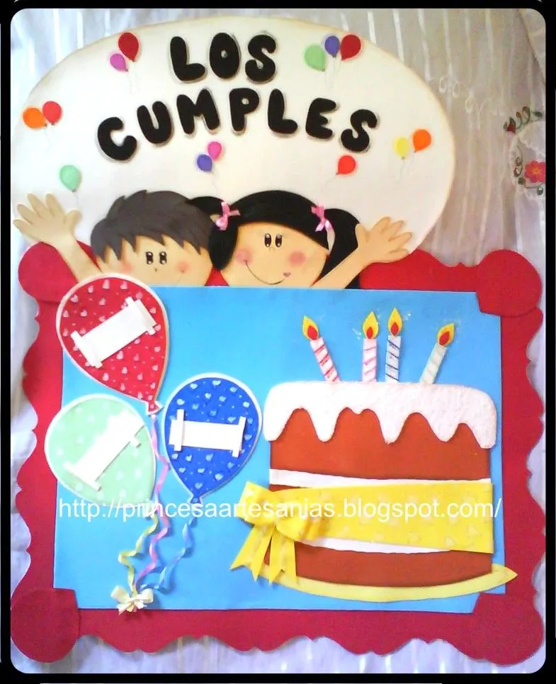 Princesa Artesanias: Cartel Cumpleaños