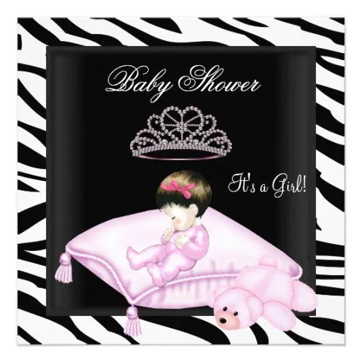 Princesa del blanco del negro del rosa del chica d invitación ...