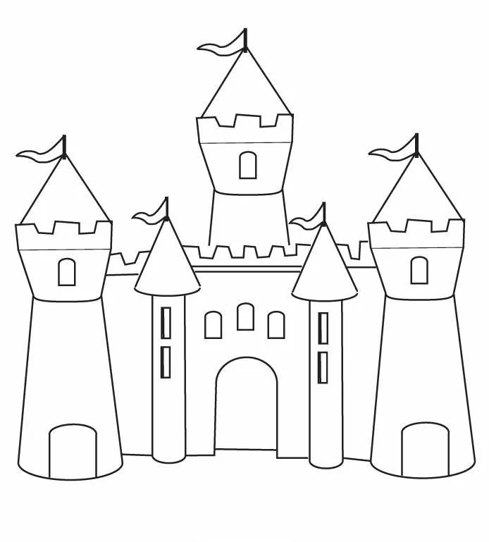 princesa castillos Colouring Pages