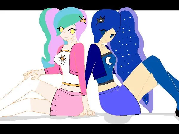 Princesa Celestia y Princesa Luna jovenes modernas by MijyYuka on ...