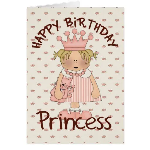 Princesa del feliz cumpleaños tarjeta de Zazzle.