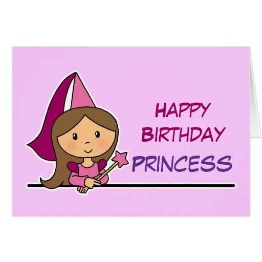 Princesa del feliz cumpleaños tarjetas de Zazzle.