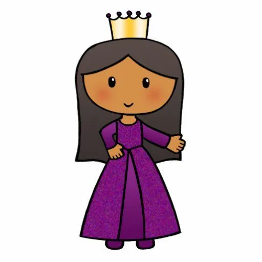 Princesa linda del clip art del dibujo animado con fotoescultura ...