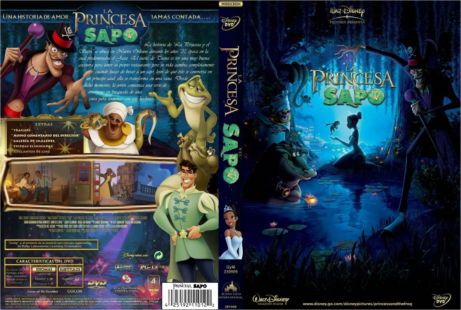 la princesa y el sapo dvd full + extras latino - Identi