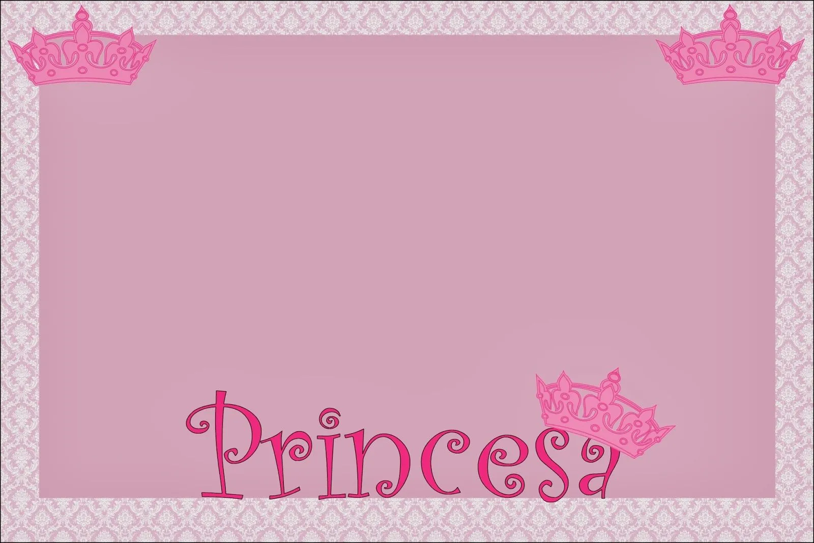 Princesa: Tarjetas, Imágenes e Invitaciones para Imprimir Gratis ...