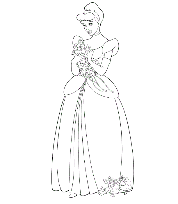 Princesas Disney cenicienta para colorear - Imagui