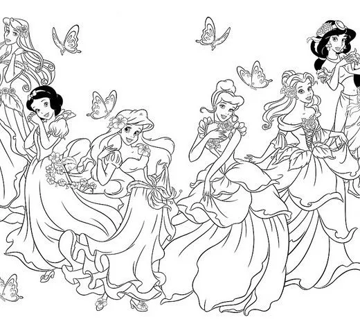 Princesas Disney para colorear | Colorear imágenes