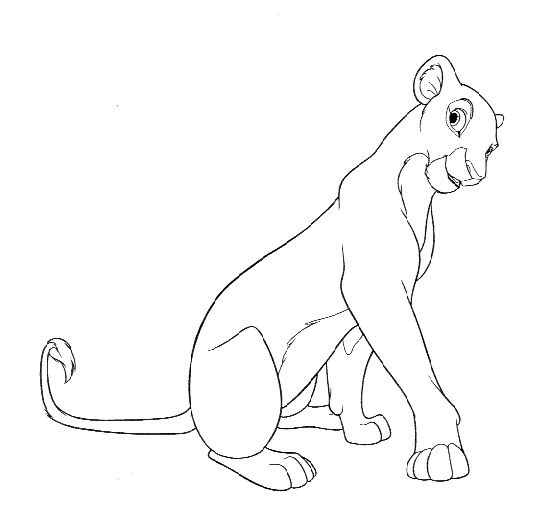 Princesas Disney: Dibujos para colorear de "Nala (El Rey León)"